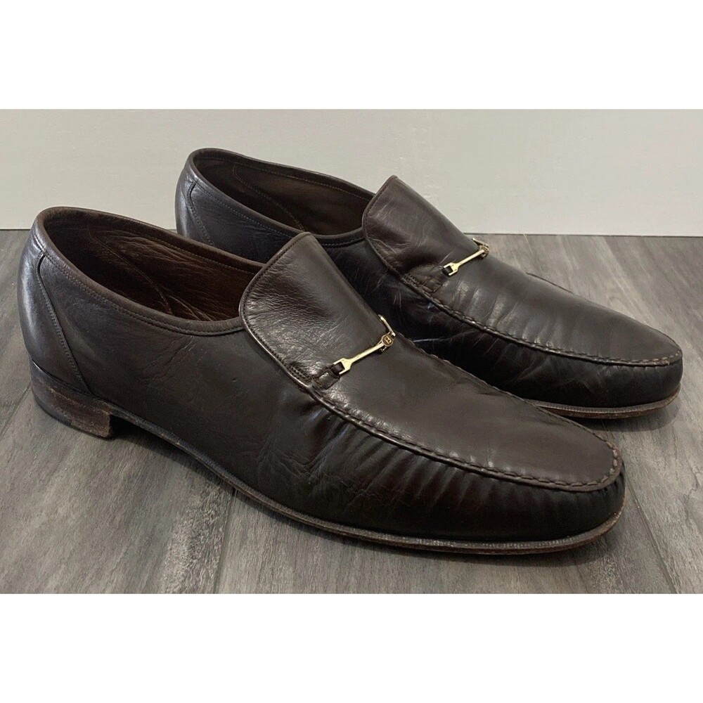 Florsheim Imperial Moccasin Loafers Men's 11.5 D Ritz Brown Kangaroo Leather Bit